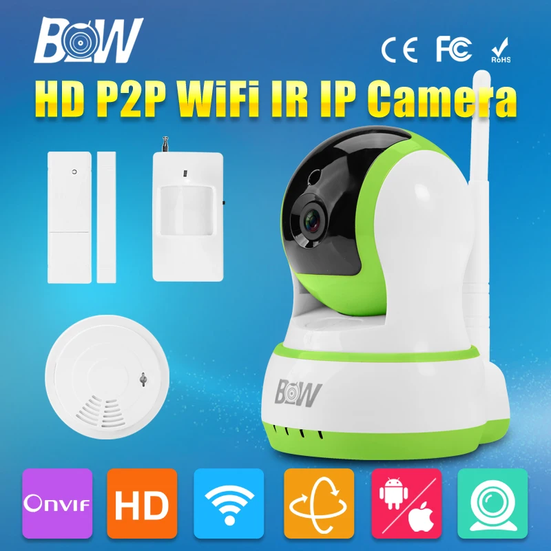 BW CCTV IP font b Camera b font Wireless Wifi P2P Video Surveillance 720P HD Security