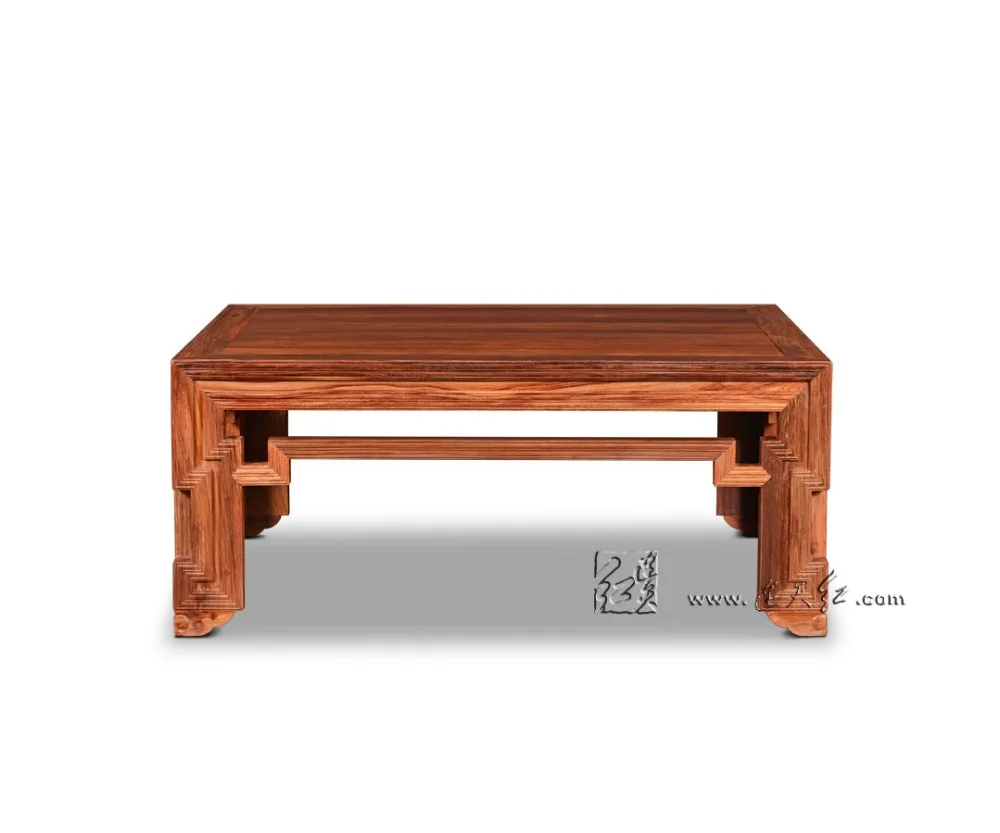 Rosewood Rectangle Low Tables Lounge Room Solid Wood Office Coffee Big Desk 1.3*1m New Classical Carving Home Furniture Redwood