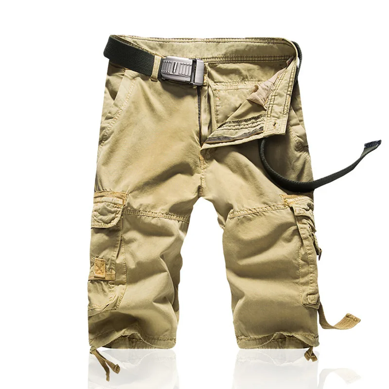 ZY New Solid Shorts Man Multi Pocket Summer Military Trousers Shorts Fold Knee Length Casual Cargo Shorts Pantalon Corto Hombre ZY New Solid Shorts Man Multi Pocket Summer Military Trousers Shorts Fold Knee Length Casual Cargo Shorts Pantalon Corto Hombre