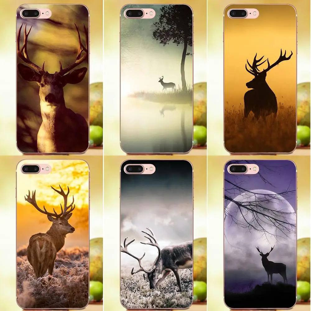 

Qdowpz For Samsung Galaxy A3 A5 A7 J1 J2 J3 J5 J7 2015 2016 2017 Soft TPU Cell Phone The Beautiful Wild Deer