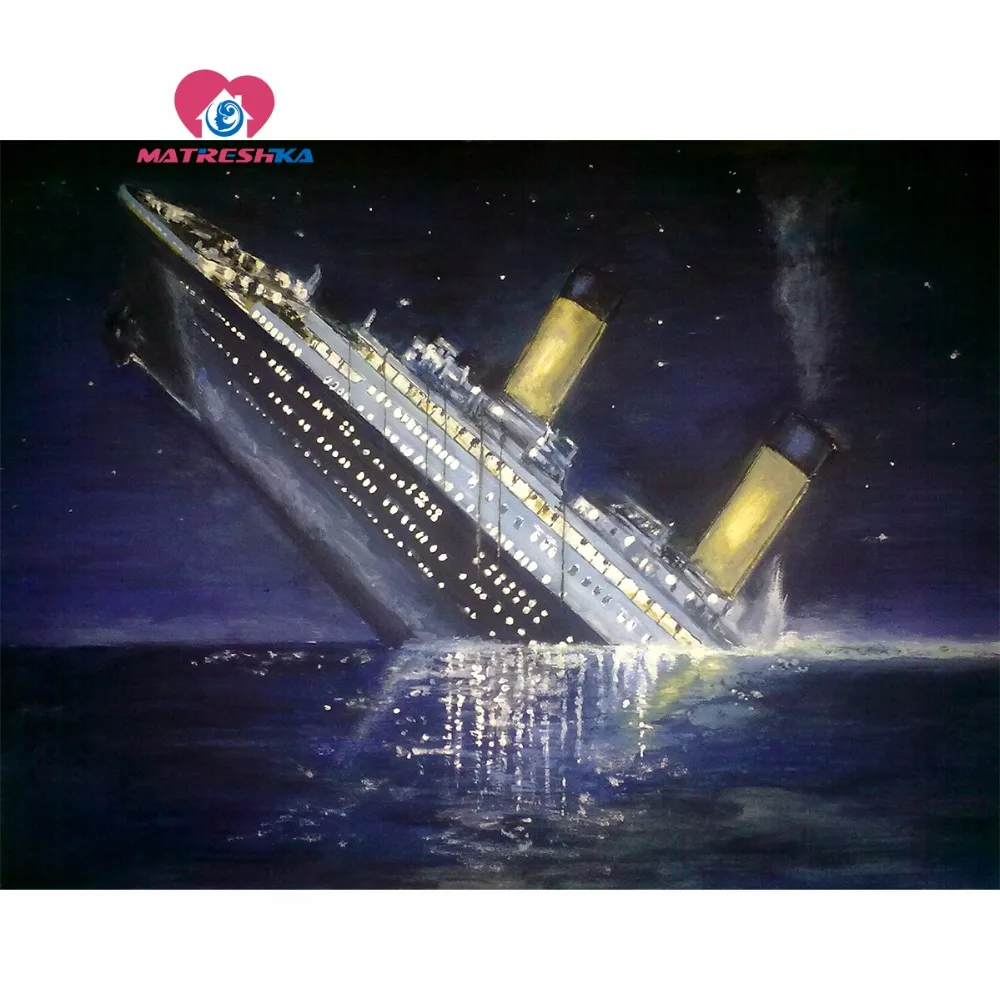 Diamond embroidery landscape Titanic paintings from crystals pictures of rhinestones for home