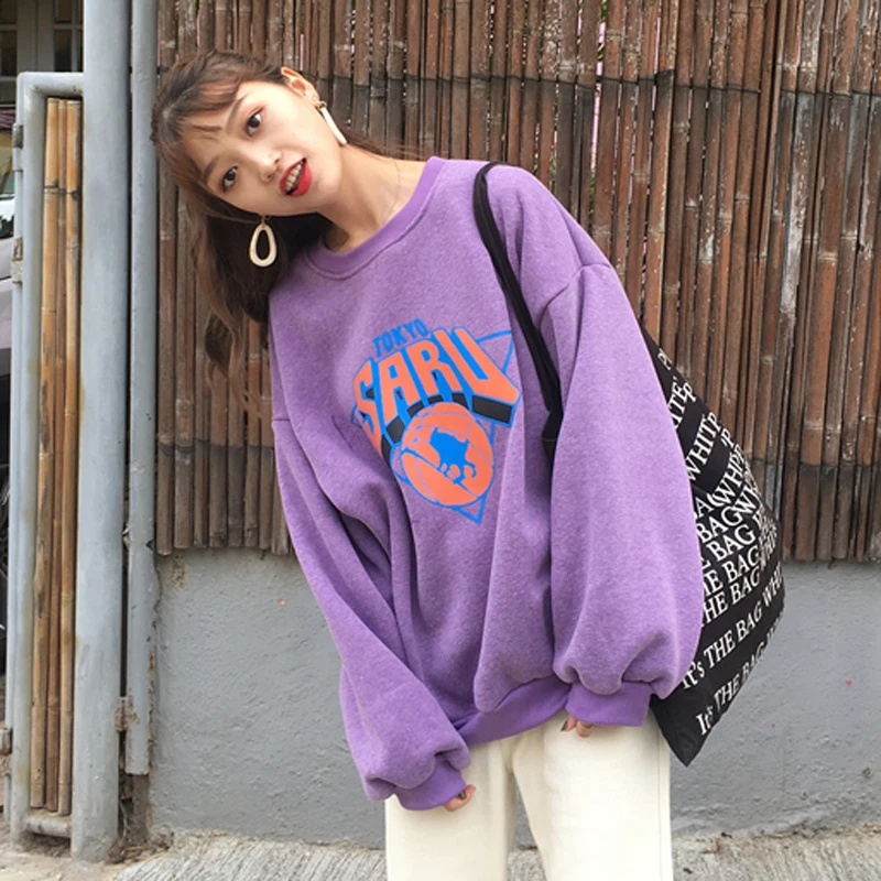 YouGeMan Модный женский топ с капюшоном 2018 осень зима корейский Ulzzang Harajuku Kawaii