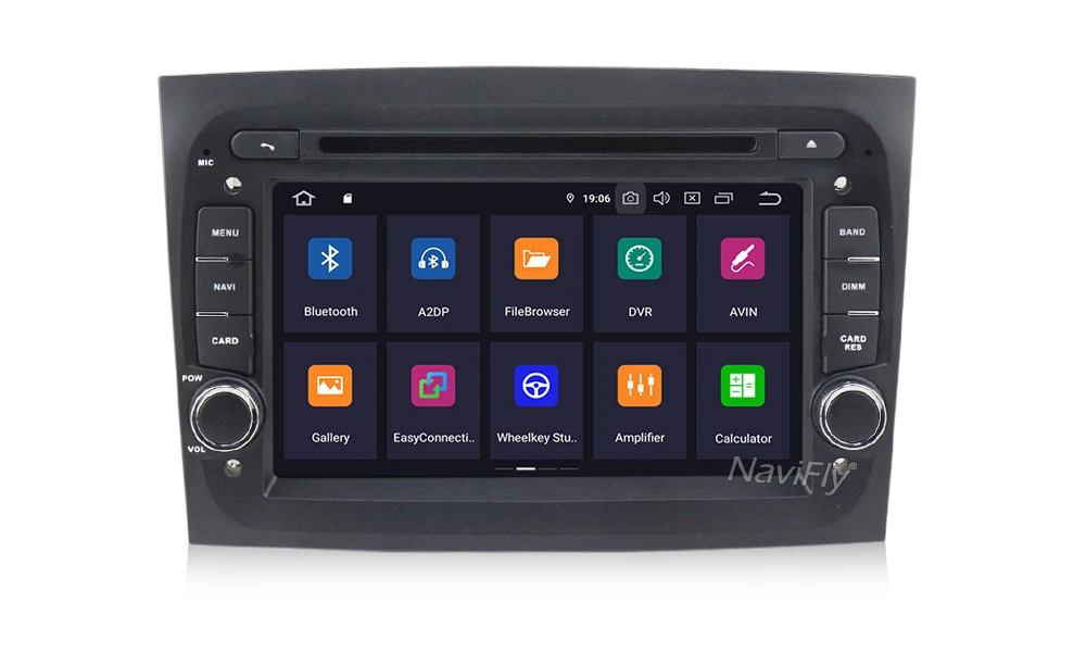 Best NaviFly IPS Screen DSP Android9.0 HD 1024*600 CAR DVD player gps navigator for Fiat Doblo 2016 car DAB OBD2 DVR view camera 17