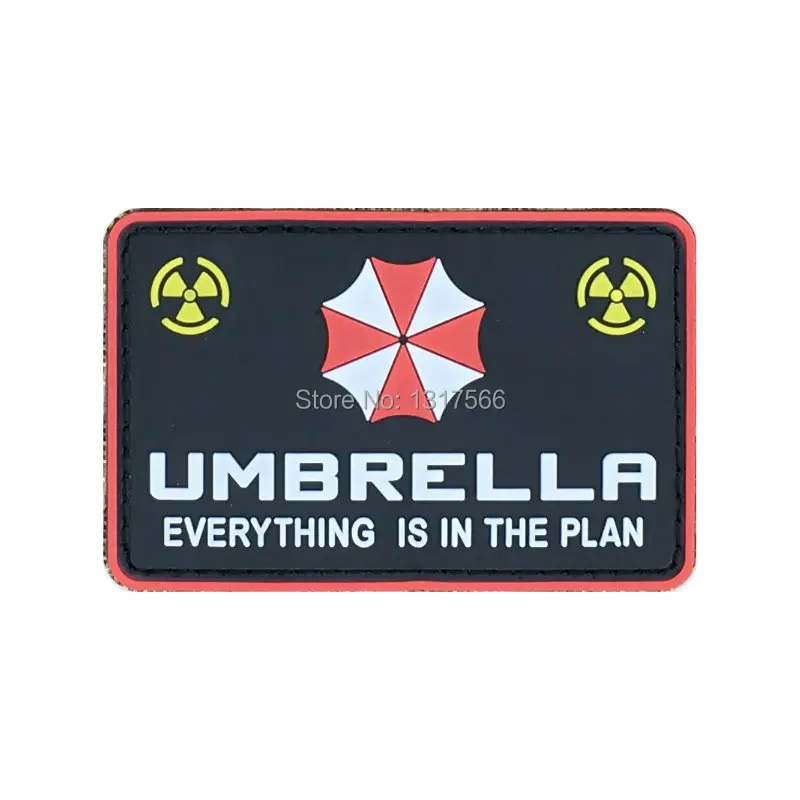 UMBRELLA EVERYTHING IS IN THE PLAN PVC Patch Army Morale Rubber