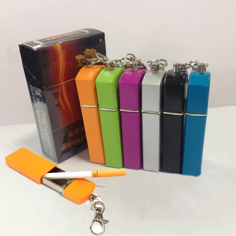 

Metal Cigarette Lighter Accessories 1 PC Pocket Smoking Ash Tray Key Chain Ashtray Slip Seal Environmental Portable