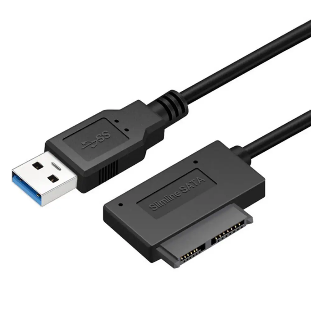 

Slimline SATA to USB 3.0 SATA7+6 13 Pin Sata Cable CD Driver Recording Line for HDD Drive Adapter
