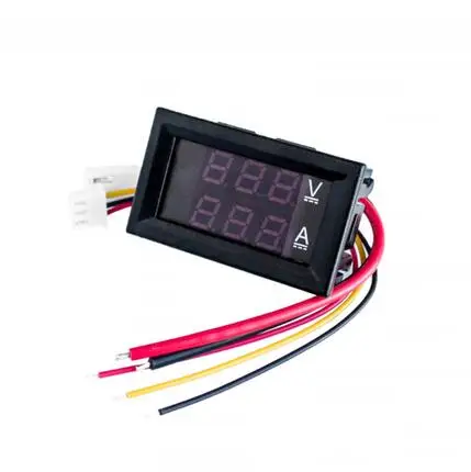 

DC 0-100V 10A Digital Voltmeter Ammeter Dual Display Voltage Detector Current Meter Panel Amp Volt Gauge 0.28" Red Blue LED