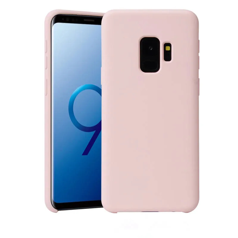 

For Samsung Galaxy S8 Case Liquid Silicone Rubber Soft Cover For Samsung S8 plus S9 Plus Note 8 9 Phone Cases Shockproof Coque