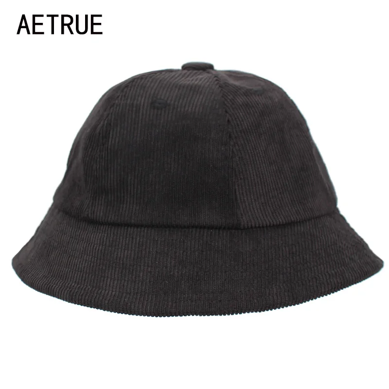 Aetrue المرأة دلو القبعات الرجال فارغة بوب قبعات بنما حزينة الصلبة شقة قبعات للنساء قبعة snapback القطن boonie دلو قبعة الشمس قبعة