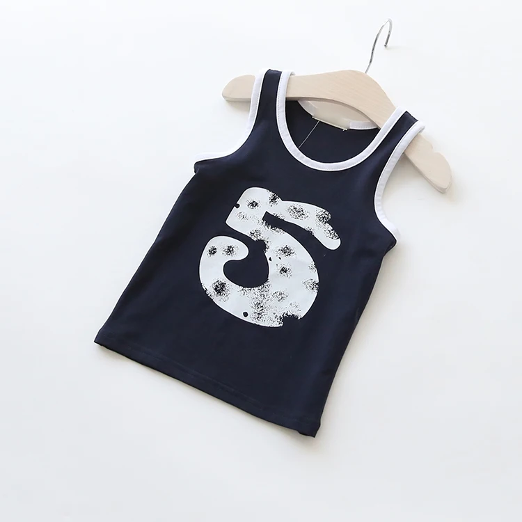 2018 summer new children's cartoon digital T shirt vest baby kids girls