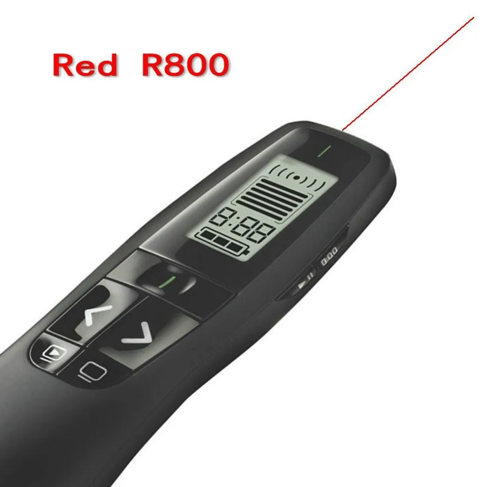 JSHFEI مقدم لاسلكي الأحمر مؤشر ليزر R800 2.4 جيجا هرتز USB PPT التحكم عن بعد للعرض Powerpoint الأخضر مؤشر JSHFEI مقدم لاسلكي الأحمر مؤشر ليزر R800 2.4 جيجا هرتز USB PPT التحكم عن بعد للعرض Powerpoint الأخضر مؤشر