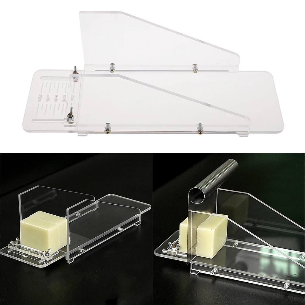 Transparent Acrylic Soap Cutting Tools Adjustable Loaf Soap Cutter Box Handmade Soap Making Supplies