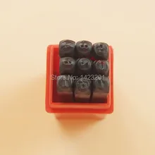 Один комплект 4 мм Сталь штамп число умереть удар Ювелиры набор из металла в случае f323