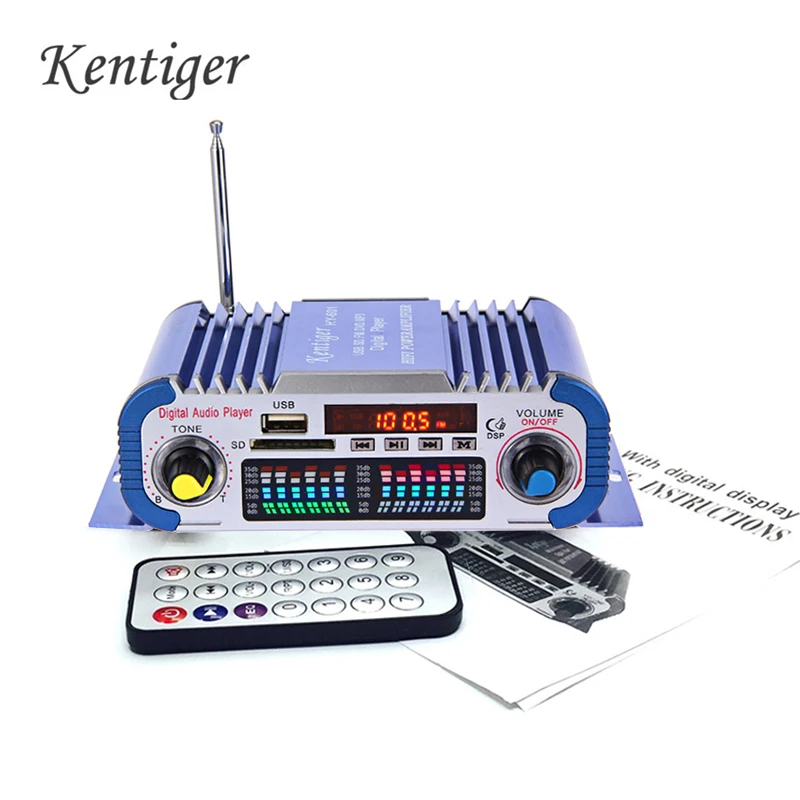 

HY601 Stereo Amplifier 12V LED Car Power Amplifiers Car Audio Speaker Hi-Fi 2 Channel Digital Display Support USB/MP3/FM/SD/DVD