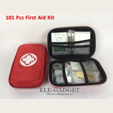 Kit de primeiros socorros portátil, conjunto de 101 itens/conjunto de primeiros socorros à prova d'água para família ou viagem de emergência médica tratamento
