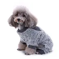 Собака теплые пижамы для зимы щенка собаки узор 4 ноги пальто комбинезон с бантом шерсть домашних животных одежда костюм Pet ткань питания