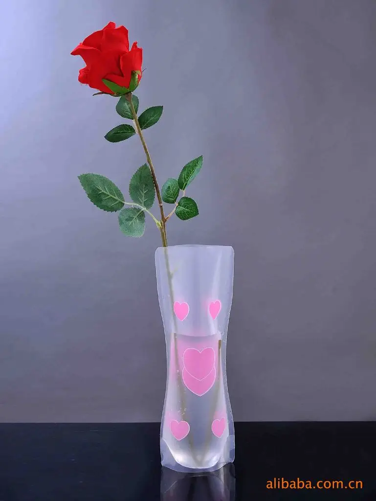 Складной пластиковый Небьющийся складной китайский стиль многоразовый цветок ПВХ Прочный Декор ваза DIY