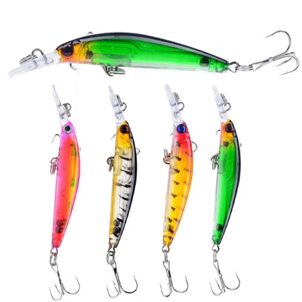 

4pcs/lot 7cm/3.9g Set Lifelike Minnow Fishing Lures Wobblers Fishing Bait Crankbait Artificial Hard Bait 4 Color Fish Tackle