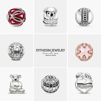 

DIY Beads Ethno Red Charm 5mm Hole,2018 New Fashion Silver Jewelry Classic Gift For Women Men Fit Bracelets Necklace Choker