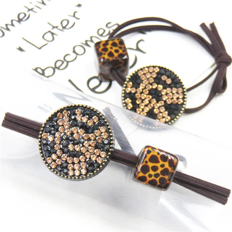

1PCS Creative Leopard Square Elastic Hair Bands For Girls Bohemian Headband Scrunchy Korean Kids Hair Accessories For Women NEW
