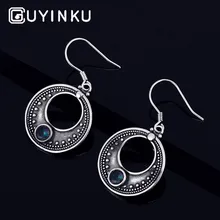 GUYINKU Elegant Created Mystic Topaz Ethnic Drop Earrings 925 Sterling Silver Earrings For Women Party Holiday Gift Fine Jewelry цена GUYINKU Elegant Created Mystic Topaz Ethnic Drop Earrings 925 Sterling Silver Earrings For Women Party Holiday Gift Fine Jewelry цены онлайн