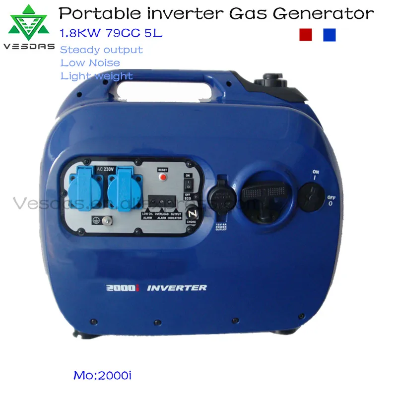 

1.8KW 79cc 5L 120V/230V Large Capacity Steady Output Low Noise Light Weight Easy Operation Small Portable Inverter Gas Generator