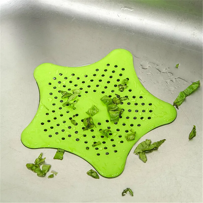 Star Sewer Outfall Strainer Bathroom Sink Filter Anti-blocking Floor Drain Hair Stopper Catcher Kitchen Bathroom Accessories