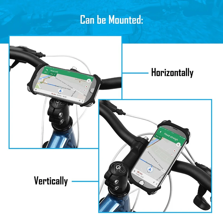 YKZ держатель для телефона на велосипед для iPhone 6, 7, 8 plus, X, универсальный держатель для мобильного телефона, держатель для руля велосипеда, зажим, подставка, кронштейн для крепления gps