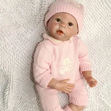 Handmade Lifestyle Lifelike Silicone Reborn Baby Doll With Cute Pink Clothes Best Educational Toys For Kids Cheap Reborn Babies