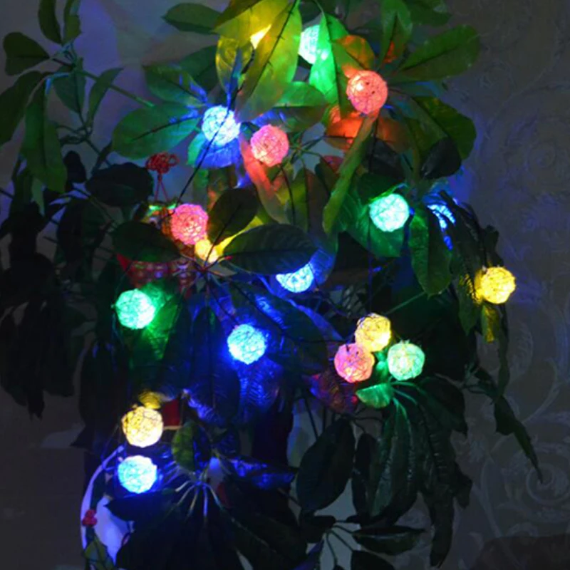 Christmas Solar Lights Outdoor 5m 20LED Rattan String Light Cane Ball String Xian Lamp Solar Lamp for Garden Decoration Light (10)