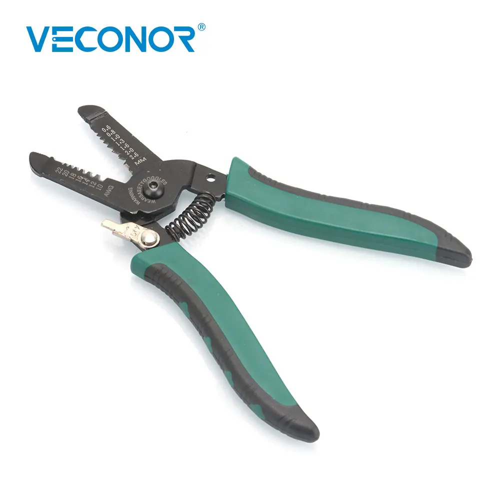 10-22 AWG Copper Cable Hardened Steel Wire Stripper Plier - Цвет: Зеленый