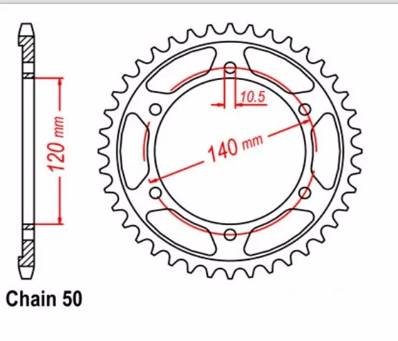 530 48T rear sprocket KAWASAKI ZZR500 ZX600E1-E10 NINJA(ZX-6) E11