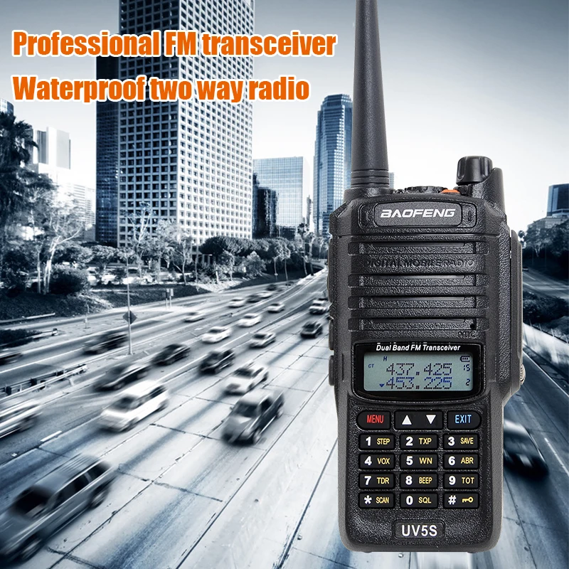

Waterproof Baofeng UV-5S walkie talkie strong signal big power radio comunicador 10 km dual band long distance hunsting radio