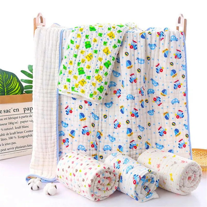 

Muslin cotton receiving blankets 9 layers cotton baby blanket strong water absorption baby kids bath towel bed cover blanket
