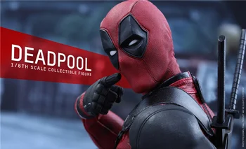 

S0396 COMICS DEADPOOL X-FORCE WADE WINSTON WILSON TWIN SWORDS RED / HOLSTER 41"