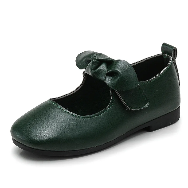 Обувь для девочек г. Новая Осенняя обувь в Корейском стиле с бантом, Студенческая обувь для больших мальчиков, специальное предложение - Цвет: Зеленый