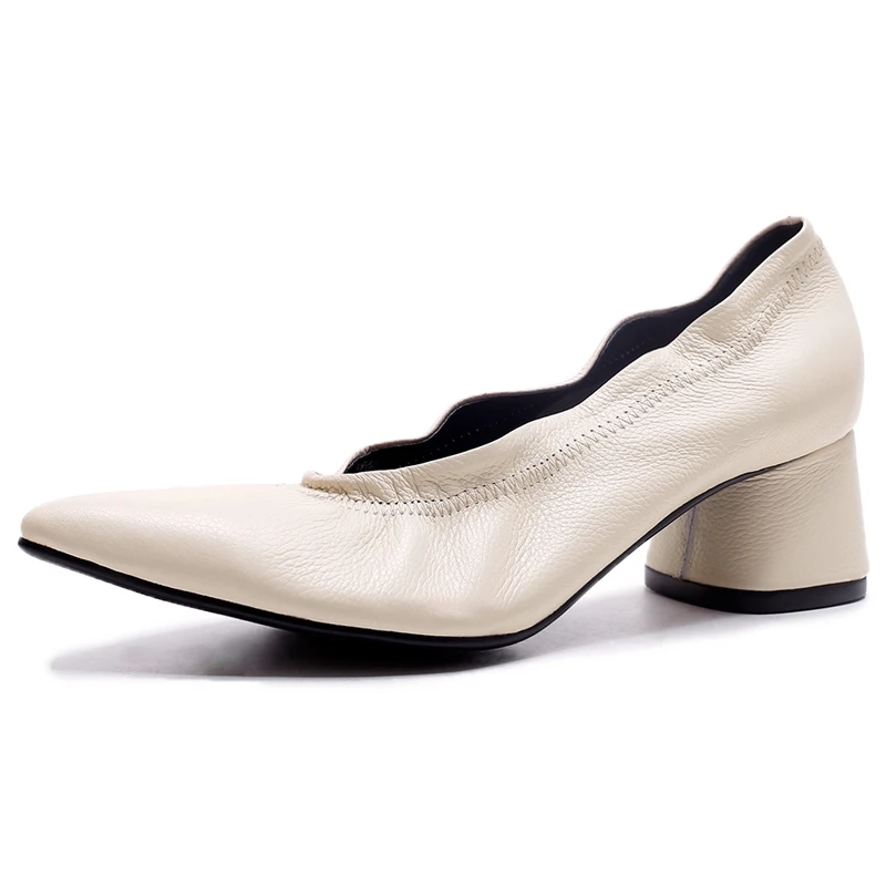 ANMAIRON Genuine Leather Pointed Toe Women Shoes High Heel Zapatos Mujer Tacon Women Pumps Size 34-40 LY359 ANMAIRON Genuine Leather Pointed Toe Women Shoes High Heel Zapatos Mujer Tacon Women Pumps Size 34-40 LY359
