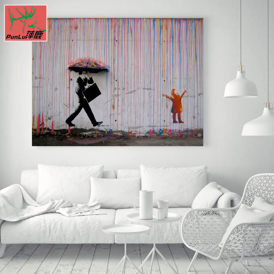 

HD Printed 1 piece canvas art banksy graffiti art Painting umbrella canvas poster single panel canvas Free shippinggg-6366