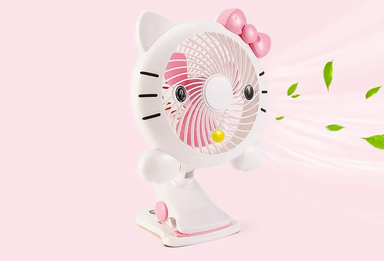 5 в 3 Вт розовый рисунок Hello kitty USB 7 дюймов Мини энергосберегающий вентилятор с зажимом Электрический вентилятор ABS материал 22x30 см