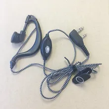reliable knit cable headphone K plug 2pins for Kenwood Baofeng TYT Wouxun Puxing Linton Quansheng etc