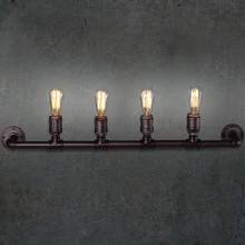 4 светильник Лофт Винтажный стиль промышленный кованый водопровод настенный светильник кафе бар светильник ing