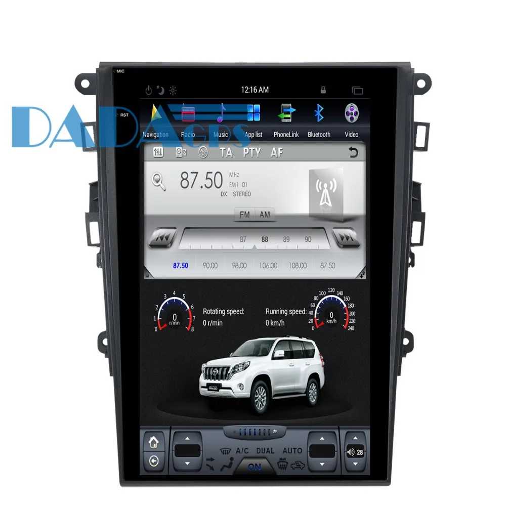 Тесла стиль автомобиля gps навигации для Ford Mondeo Fusion MK5+ 13,6 дюймовый Android магнитола DVD видео мультимедиа устройство