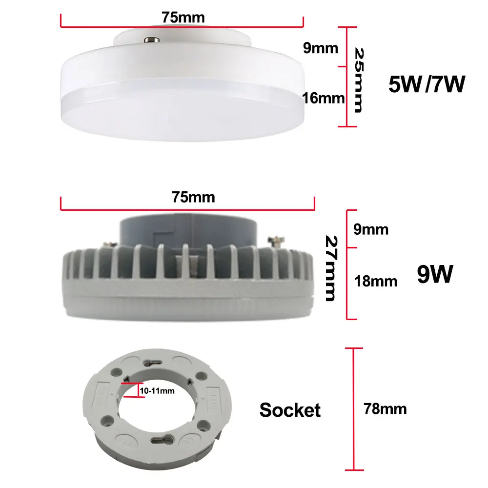 5W-GX53-LED-LAMP-7W-GX53-led-bulb-9W-GX53 led spot light (1)