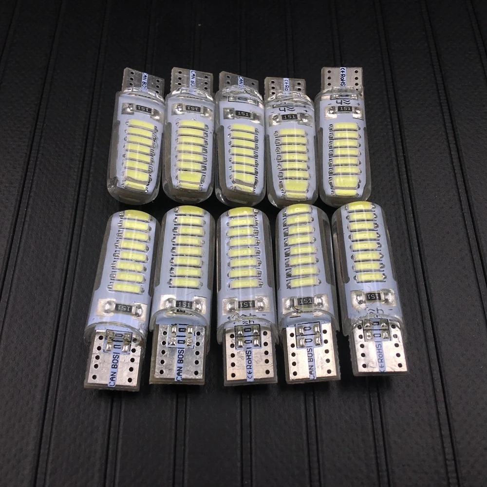 

High Quality T10 Canbus Error Free W5W 16 LEDs 194 501 4014 SMD Auto Silica Gel Car Interior lights Wedge Lamp DC 12V