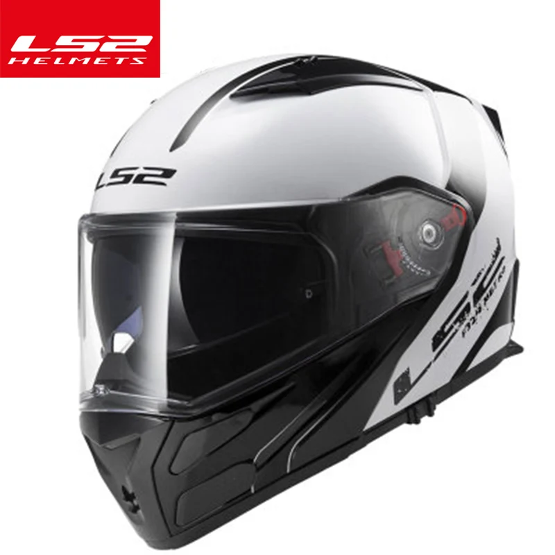 LS2 ff324 Полнолицевой мотоциклетный шлем, многофункциональный шлем с двумя линзами, противотуманный мотоциклетный шлем LS2 milight moto