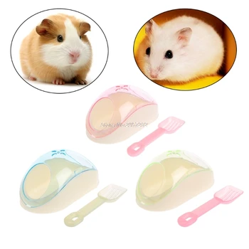 

Pet Bath Supplies Hamster Mice Rat Plastic Bathroom Cage Box Toy Toilet with Sand Shovel YY56