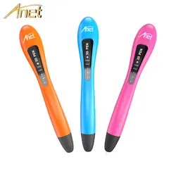 Anet новая ручка с 3D принтом 3 цвета l с 2 рулонными нитями бесплатно низкая температура подарок на день рождения Детская гелевая ручка 3D