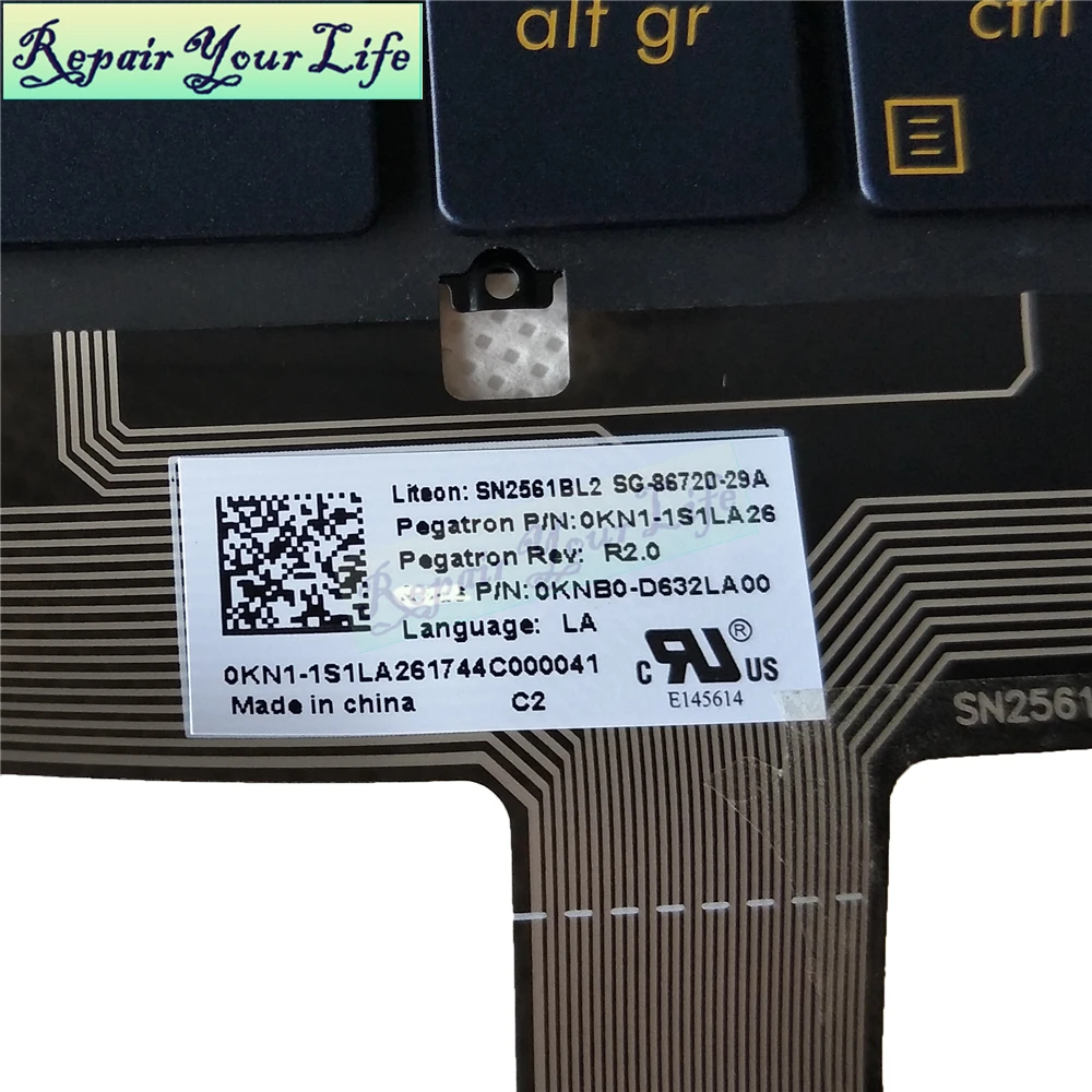 Teclado para Laptop Asus Zenbook de Luxo Ux45 Ux490ca Ux490ua Azul Amarelo Teclas 0knb0 D632la00 86720 29a Retroiluminação - Imagem 6