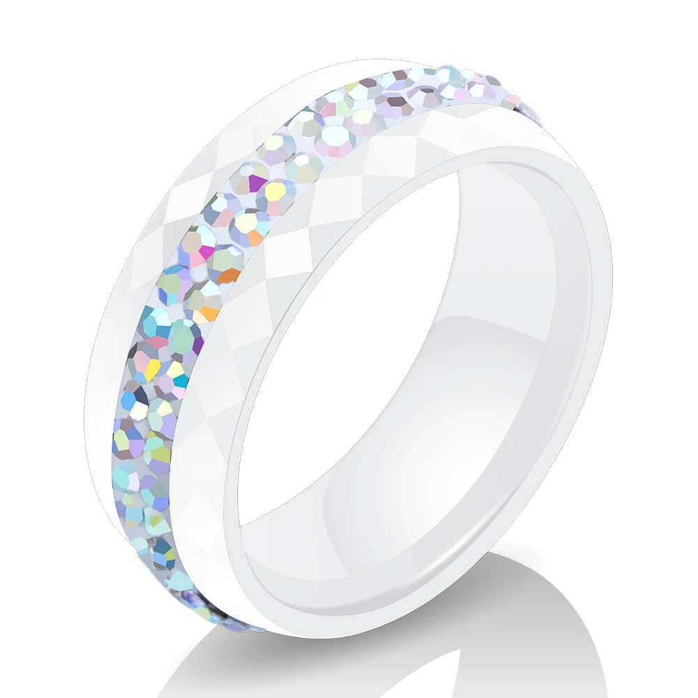 High Qulity Women Jewelry Ring Wholesale Black And White Simple Style Comly Crystal Ceramic Rings for Women - Image 5