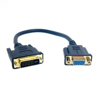 

The New Analog DVI 24+5 Male to VGA Female Monitor Converter Cable 20cm Black DB-033